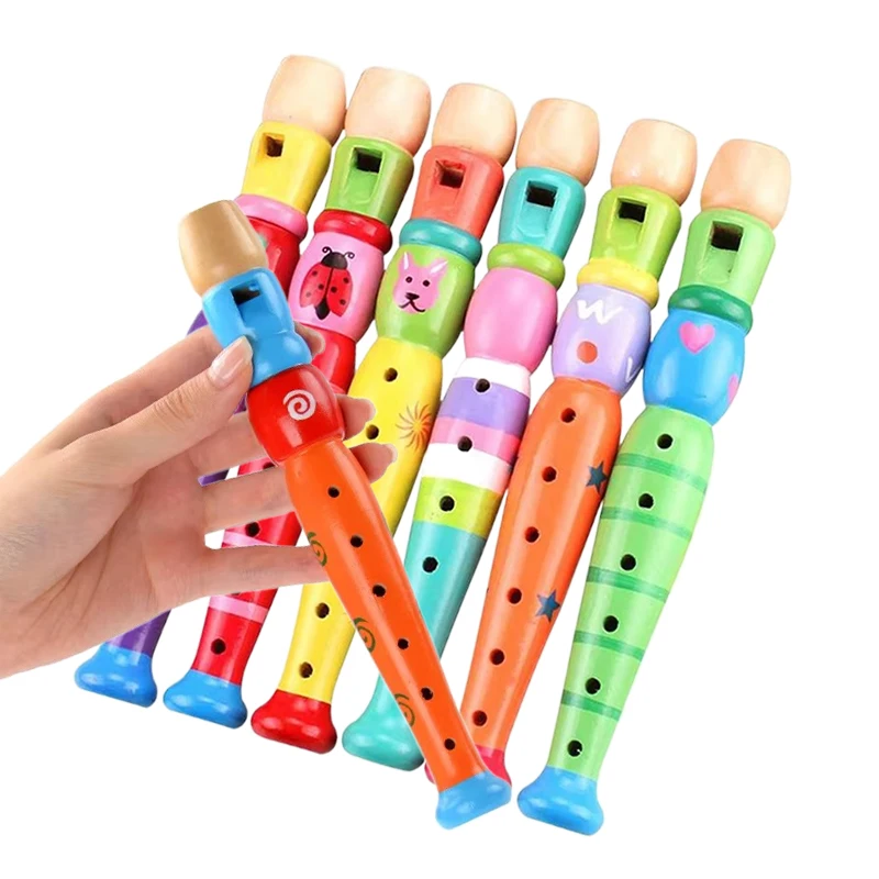 1 ~ 5 pz Colorato Flauto di Legno 20 cm Musica Per Bambini Strumento Tromba Buglet Hooter Per Bambini Educativi Apprendimento Giocattoli Musicali TMZ