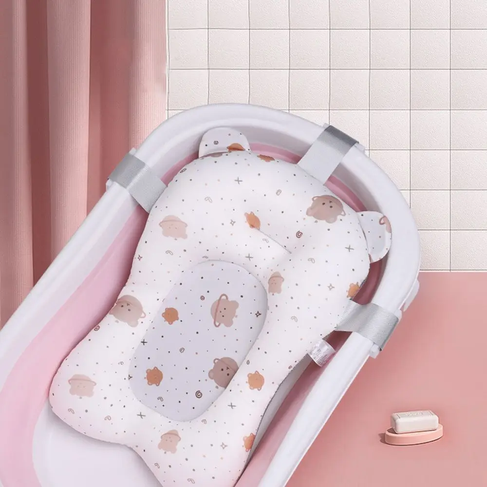 Cute Cartoon Anti-Slip Rabbit Security Newborn Bath Seat Baby Bath Cushion Shower Support Mat Infant Bathtub Pad