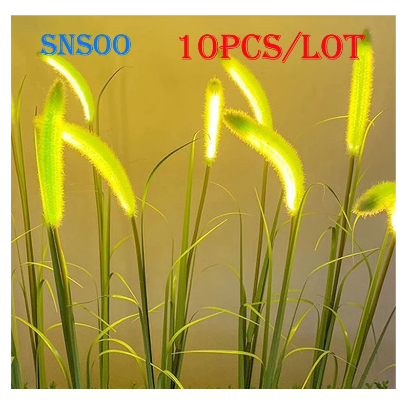 

10PCS Waterproof Landscape Lawn Reed Ear Outdoor Courtyard Park Scenic Spot Light Festival White Reed Spike Lamp Xmas Display