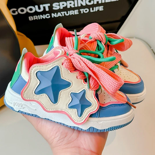 

Kids Sneakers for Girls Girls Shoes Fashion 3D Star Party Sneakers Spring Autumn Outdoor Vacation Girls Shoes