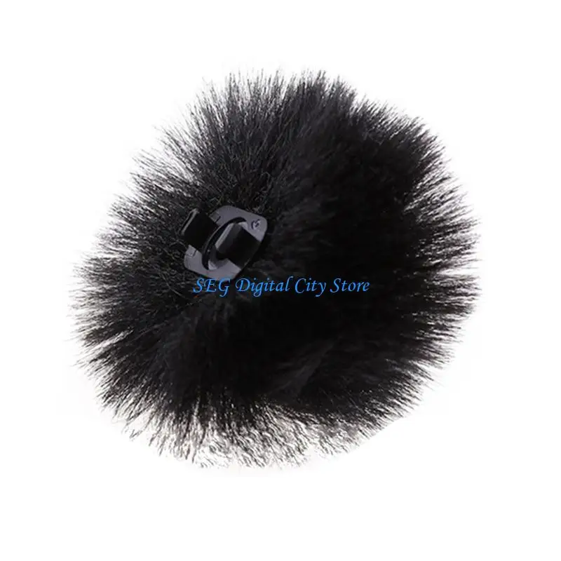 

U75B Indoor Outdoor Microphone Windscreen WindShield, Furry Wind Muff for Lapel