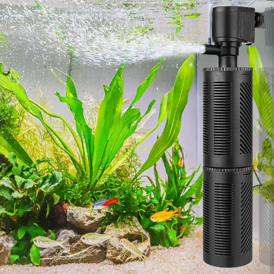 

30-70 Gallon Submersible Aquarium Internal Filter In-Tank Filtration with Aeration for Saltwater and Freshwater Fish Tank Filte