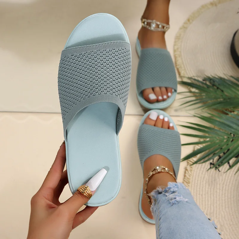 

Sandals Women Elastic Force Summer Shoes Women Flat Sandals Casual Indoor Outdoor Slipper Summer Sandals For Beach Zapatos Mujer