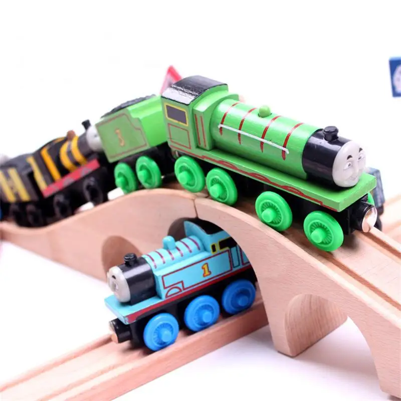 Wooden Train Track Accessories Toys Train Railway Compatible with Wood Trains Wood Tracks Railway with All Brands Trains