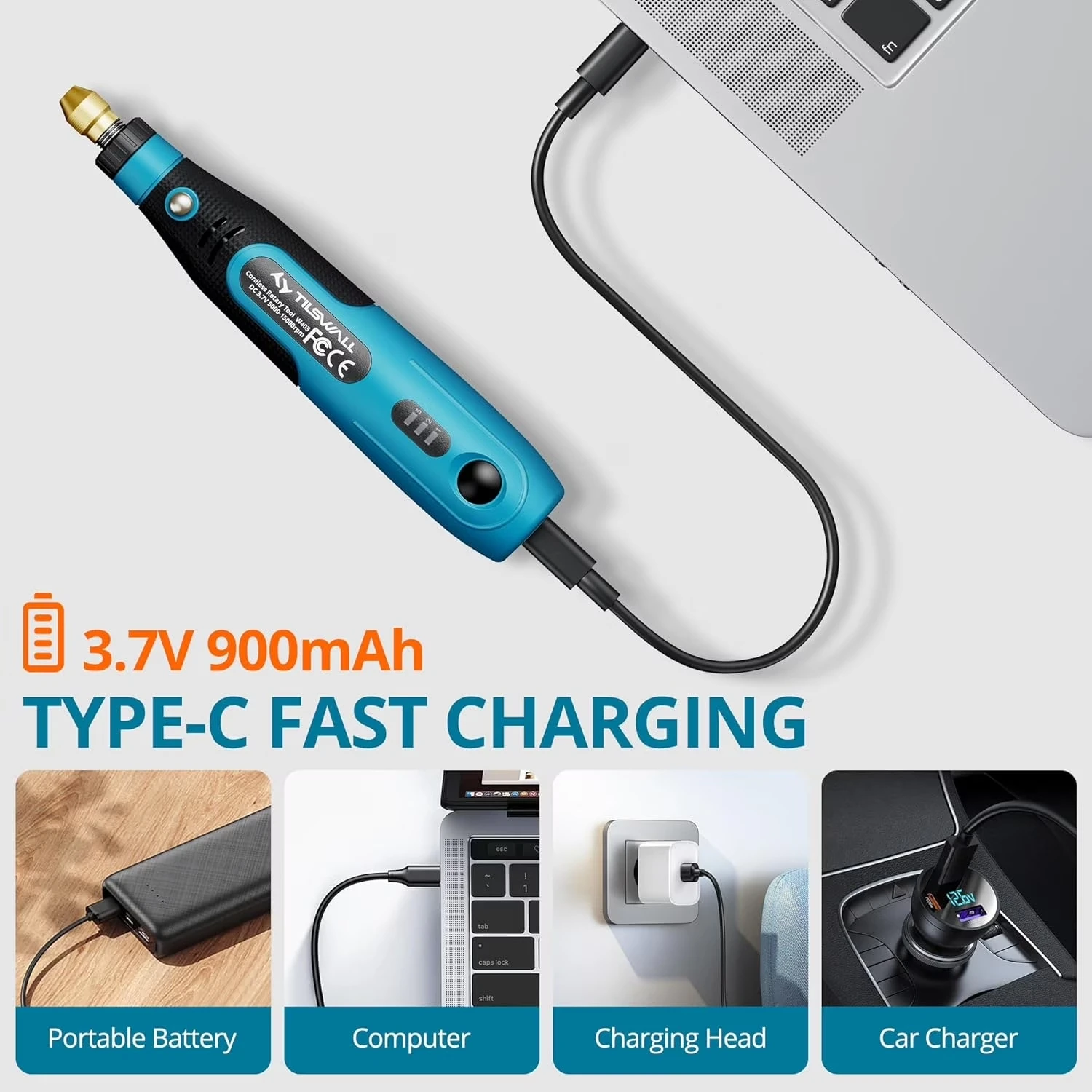 Mini Cordless Rotary Tool 3-Speed USB Rechargeable – 82 Accessories Kit For Sanding Polishing, Drilling Engraving DIY Crafts & Hobby Projects – Lightweight 3.7V Power Rotary Tool For Beginners