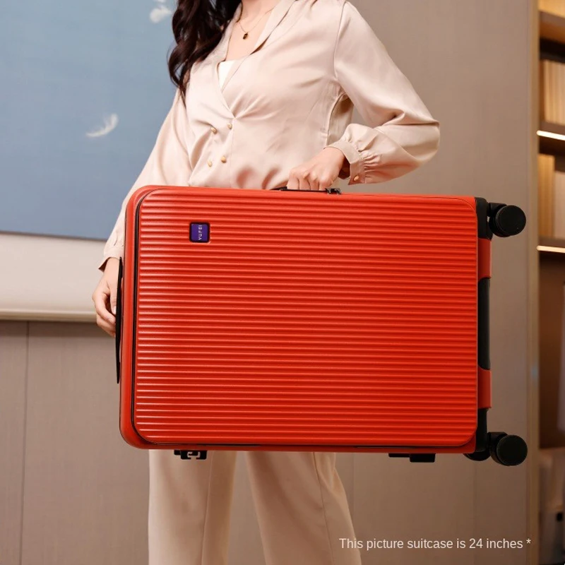 الراقية الأمتعة 20 بوصة الصعود صندوق سستة الموسعة الأسطوانة حقيبة سفر الألومنيوم الإطار 24 بوصة الأمتعة مع حامل هاتف #3