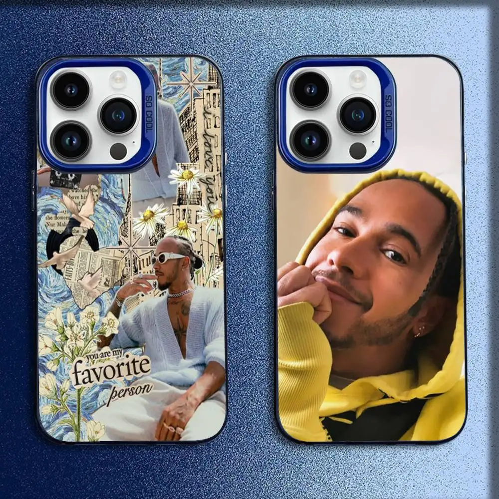 

44 L-Lewis H-Hamilton Phone Case For iPhone 16,15,14,13,12,11,Mini,Pro,E,MAX Blue Candy Matte Shockproof Cover