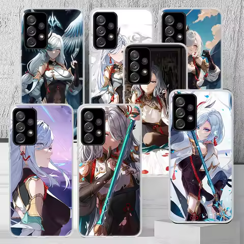 Genshin Impact Shenhe Phone Case for Samsung Galaxy A15 A14 A13 A12 A55 A54 A53 A52 A35 A34 A33 A32 A25 A24 A23 A22 A05S A04S A0