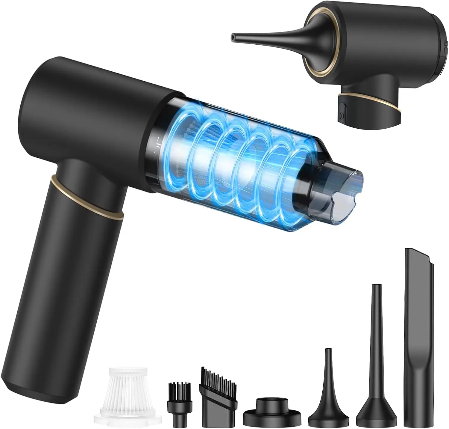 

Портативный беспроводной автомобильный пылесос с силой всасывания 15000 Па, ручной очиститель 4-в-1 для автомобиля, дома и шерсти животных