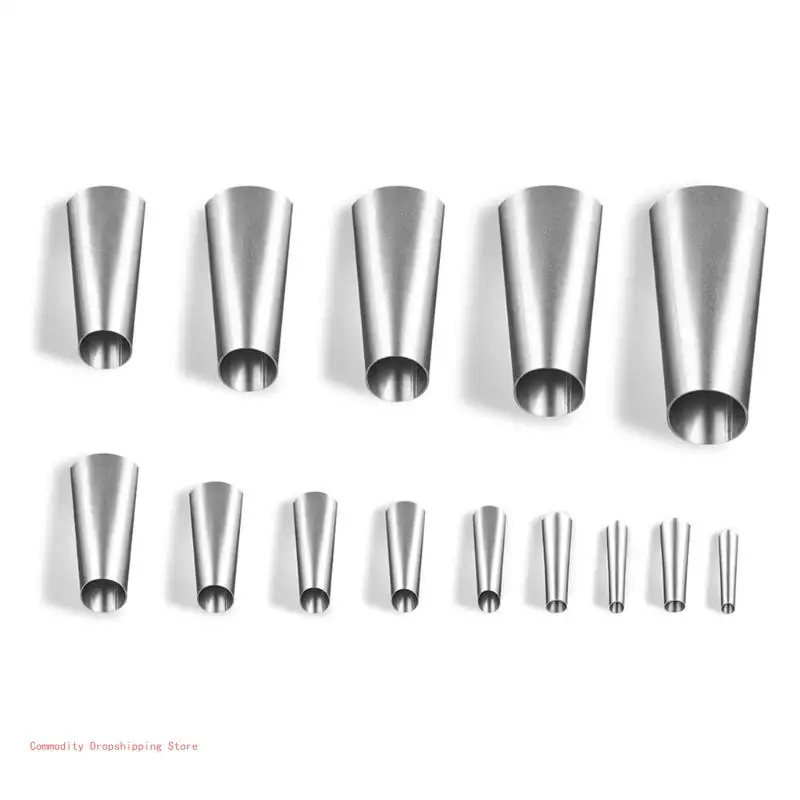 Stainless Steel Rubber Mouth Caulking Nozzle, Wearproof Adhesive Nozzles, Sealant Finishing Tool, Door and Window, 5-35mm, 14PCs