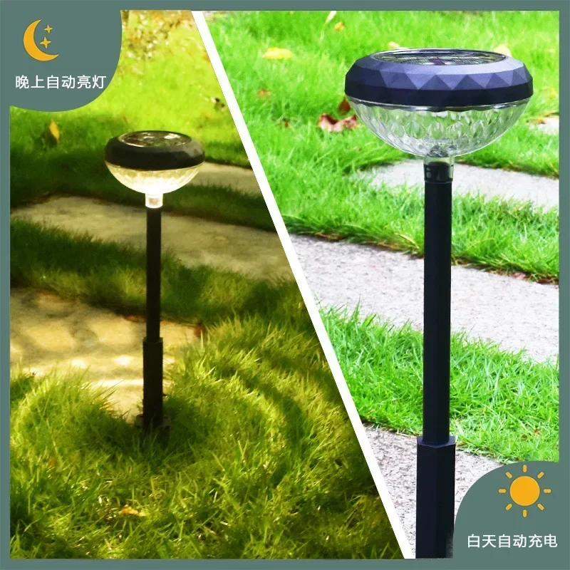 

1/2/4/8PCS Solar Outdoor Garden Light Lawn Light Garden Decoration Home Villa Waterproof Projection Ground Plug Light Dual Mode