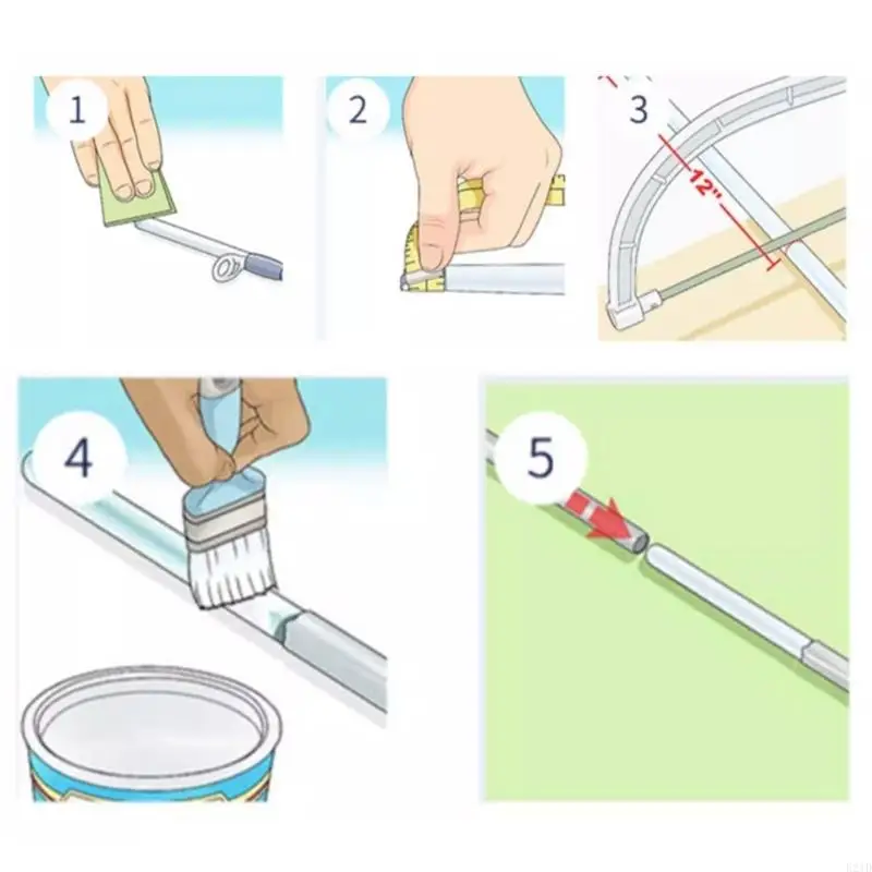 Clear/Black Fishing Rod Epoxy Glues 50ml Rod AB Glues for Guide Rings Tie Wire