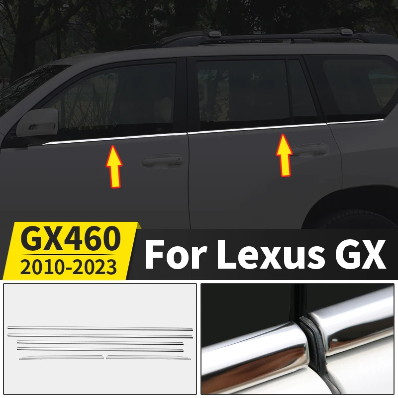 

Car window trim strip For Lexus GX460 2010-2023 Exterior Chrome upgraded Accessories,GX 460 Tuning,body kit 2022 2021 2020 2019