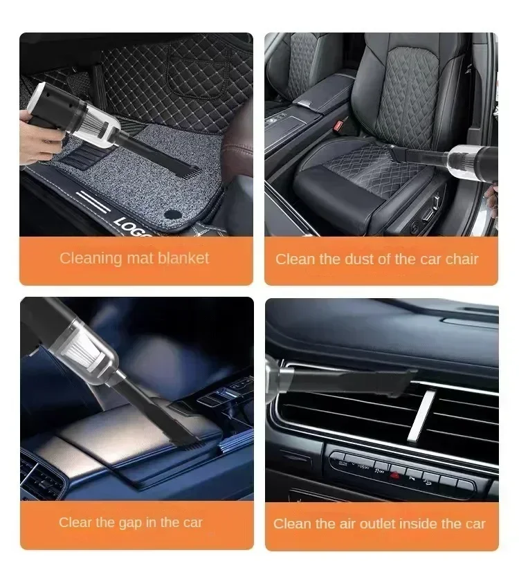 Lenovo 2900000PA Kabelloser Auto-Staubsauger mit USB-Ladefunktion, 1200mAh, Nass- und Trockenreiniger, kabelloser Handstaubsauger mit hoher Saugkraft – Detail 9