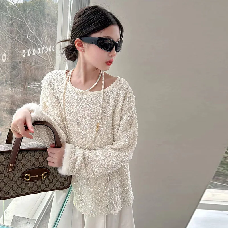 

ZOETOP корейский осенний комплект из 2 предметов для школьниц, детский топ с круглым вырезом и длинными рукавами для девочек + однотонные юбки, комплекты платьев для девочек от 4 до 14 лет