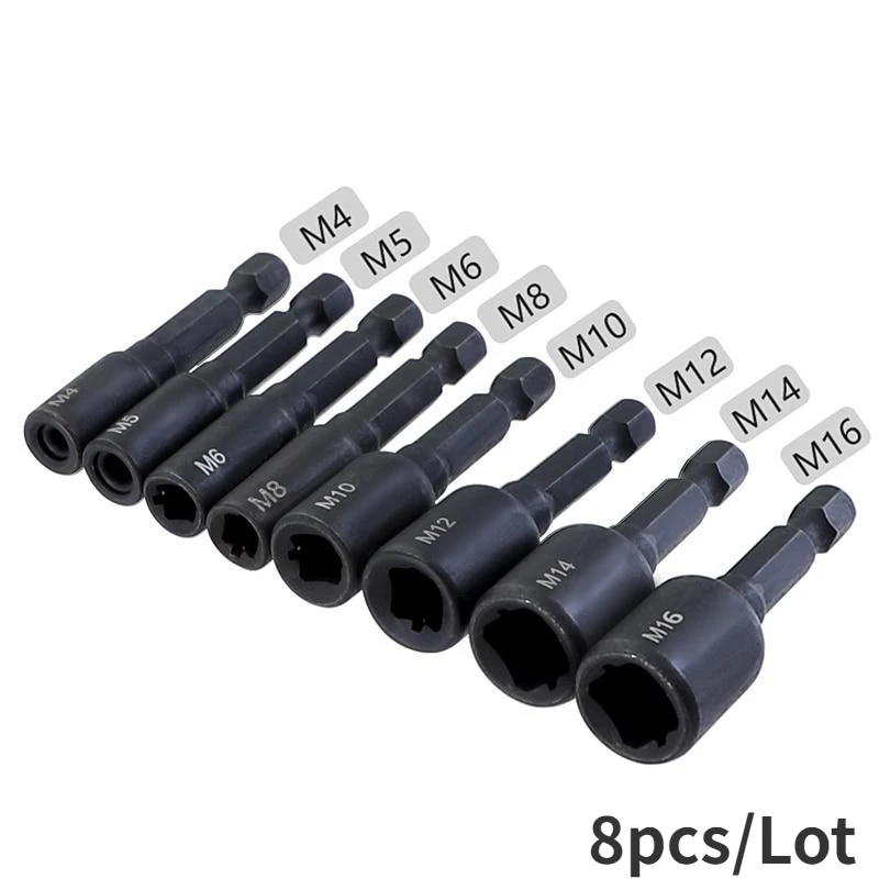 8pcs/Lot Tap Die Socket Adapter 1/4\