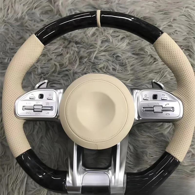 For Mercedes Benz A Class E Class C Class S Class G Class GLC260 GLE CLS GT Modified AMG Carbon Fiber Racing Steering Wheel With