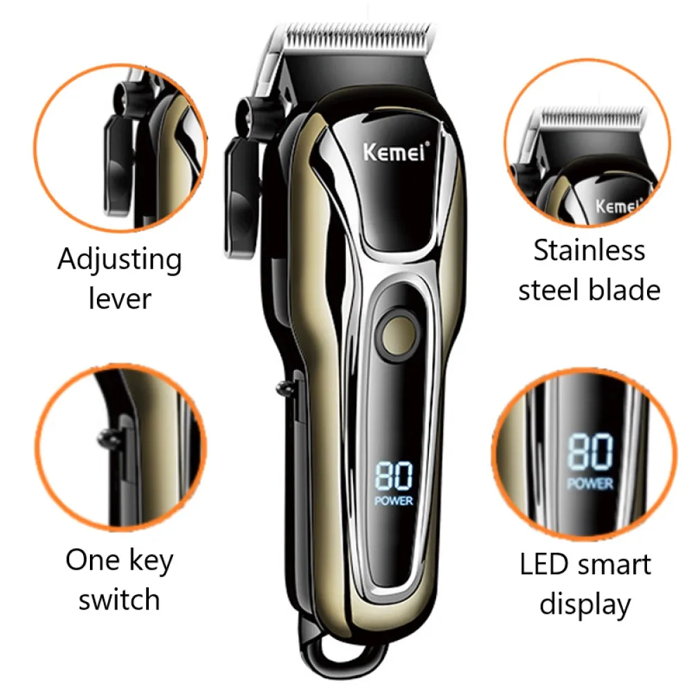 Clipper Electric Hair Trimmer for men Electric shaver professional Men's Hair cutting machine Wireless barber trimmer