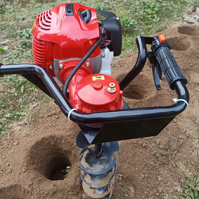 GX35 Four Stroke 40-5 Two Stroke Turbine Ground Drilling Gas Digging Machine Greenhouse Land Punching Fertilization Hole Planter