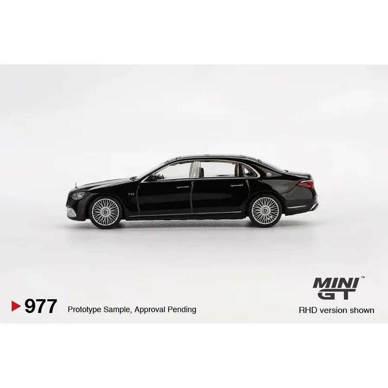 MINIGT Em Estoque 977 1:64 Mercedes Maybach S 680 Preto Diecast Diorama Modelo de Carro Brinquedos