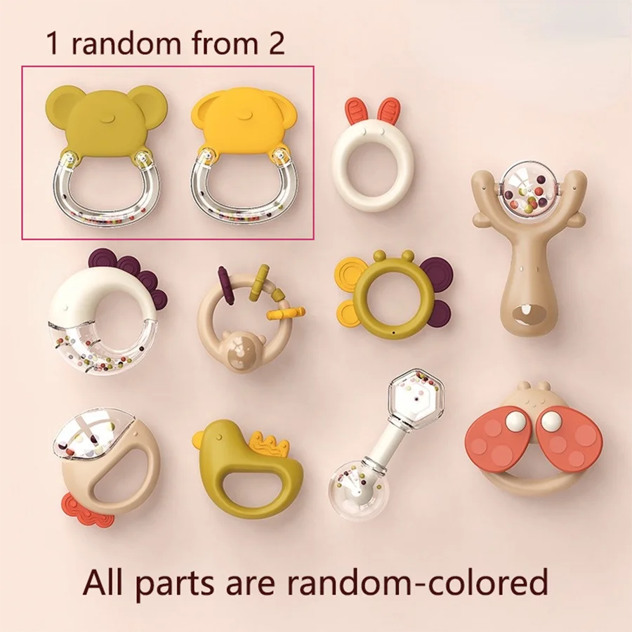 Hochet de dentition pour bébé, jouets amusants et mignons, ensemble de cloches à main secouantes, jouet pour bébé, hochets de dentition pour bébé