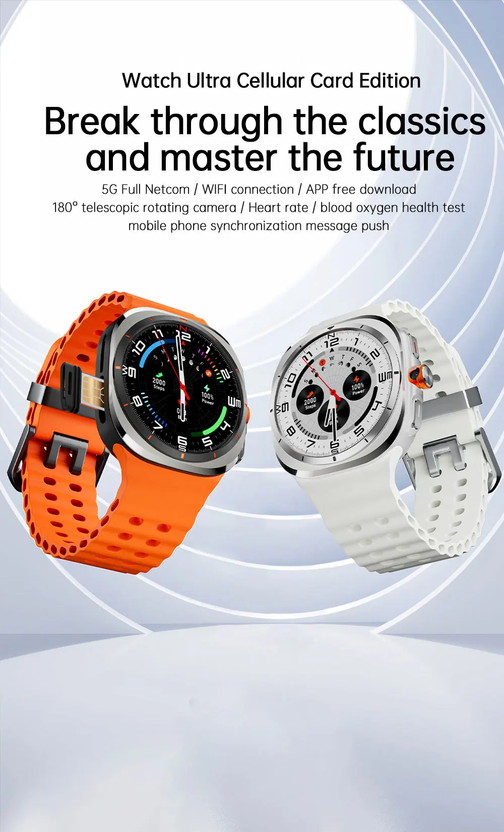 Smartwatch WLAN Internet Erwachsene GPS-Uhr SIM-Karte