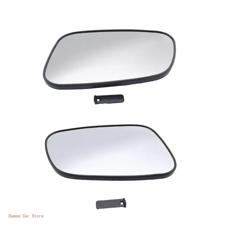 Rearview Wing Mirror Glass with Mount Fit for Discovery 2 CRD100640 CRD100650 Car Rearview Lens Wide Anti-dazzling