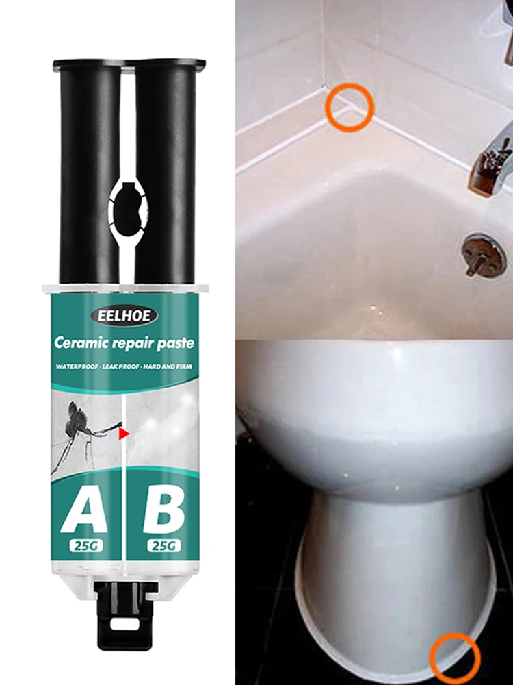 Tile Bathtub Repairing Paste Ceramic Crack Adhesive AB Glue Repair Accessories Cold Bathroom Repair Paste