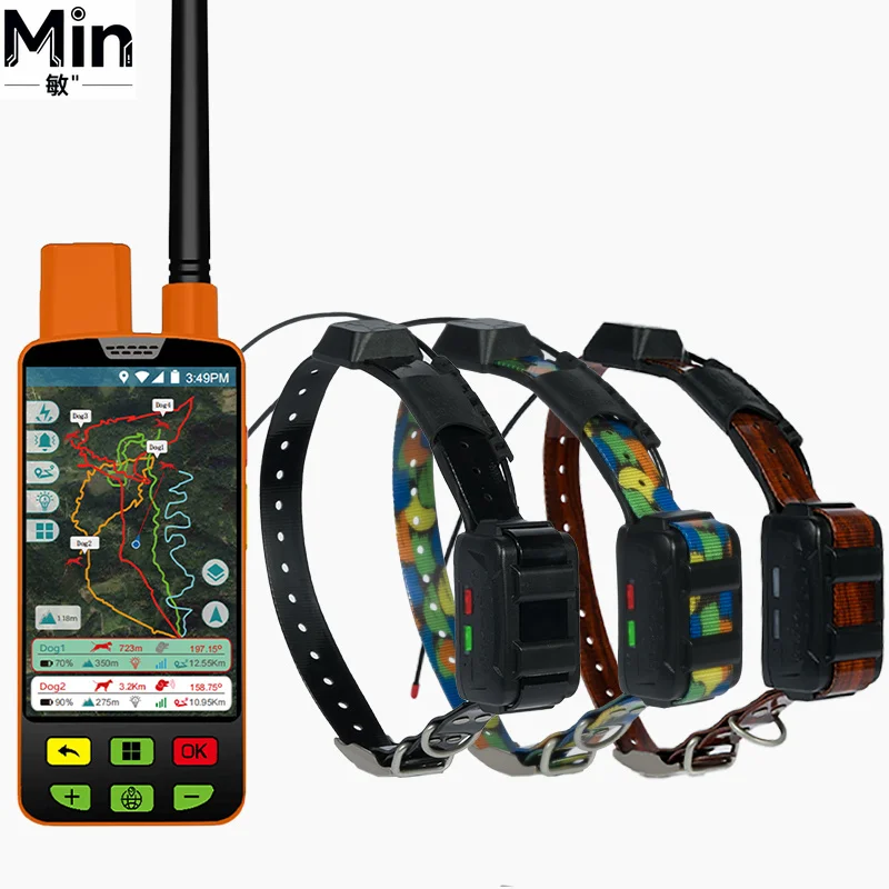 1-to-3 Hunting Dog GPS Tracker & Training Collar Large Display Dual-Thread Data Backup System
