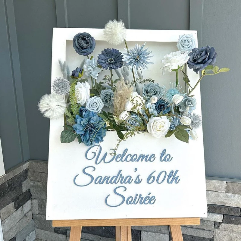 DIY Flower Box Welcome Sign Baby in bloom Decor White Floral Box Welcome Signage Birthday Baby Shower Wedding Decor