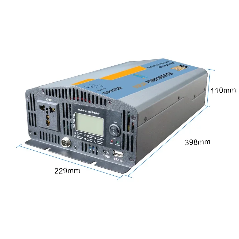 High quality 12v 24v DC to AC 110v 220v Pure Sine Wave Inverter Power Inverter 2000w 2kw 2000watt 3000watt inversor