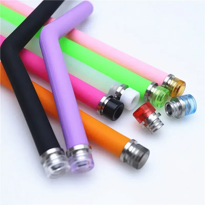 510 فم واسع متكامل من الفولاذ المقاوم للصدأ والأكريليك DRIP TIP 510 وصلة قش متكاملة #2