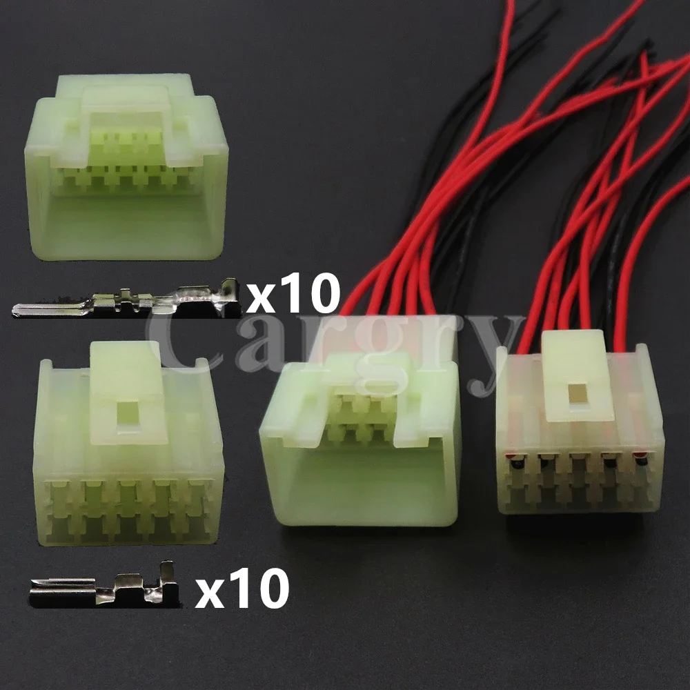 

1 Set 10P Automobile Accessories 6090-1220 6090-1056 AC Assembly Car Unsealed Connector Auto Wiring Terminal Socket