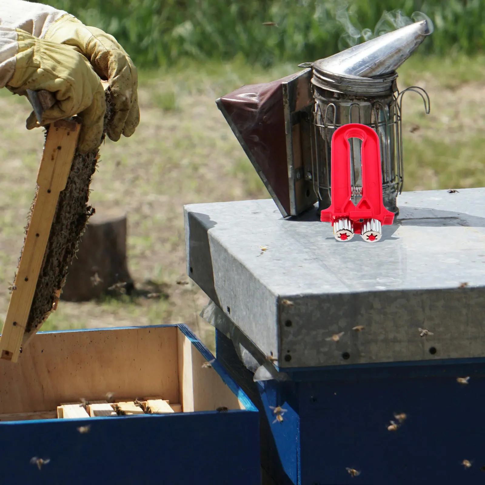 Beehive Frame Wire Tensioner Crimper Tool High Precision Crimping and Tightening for Sturdy Comb Foundation Beekeeping
