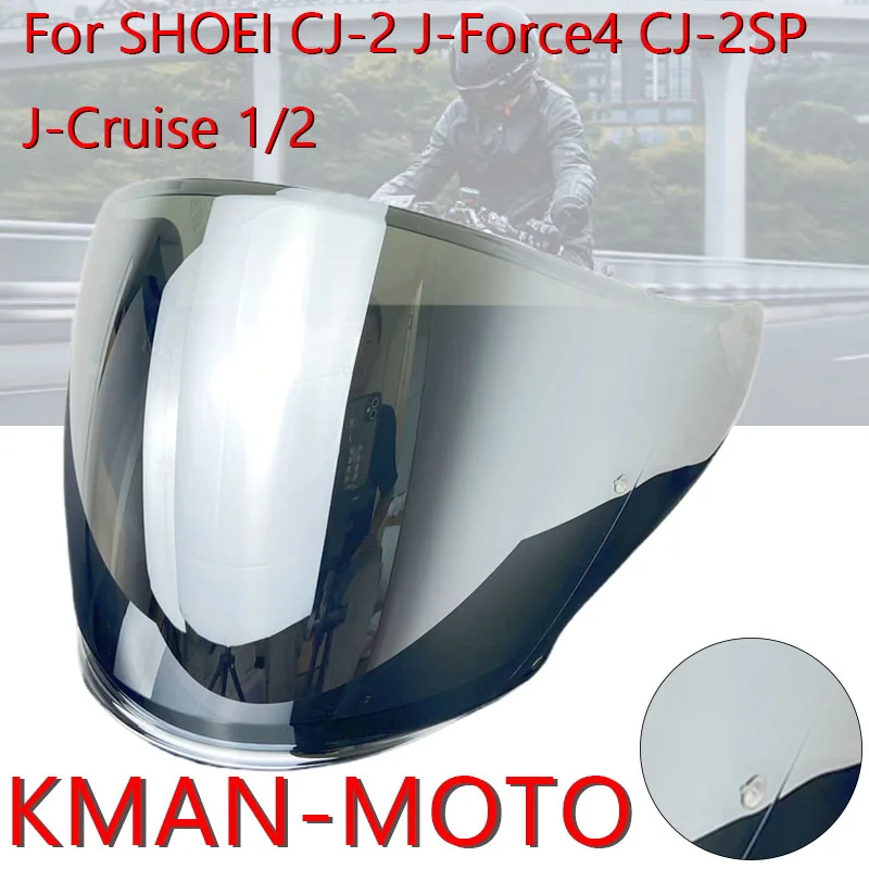 

CJ-2 Visor for Shoei J-Cruise 1 J-Force 4 CJ2 electroplated High Strength Toughness Sun face Visor Motorcycle Helmet Accessories