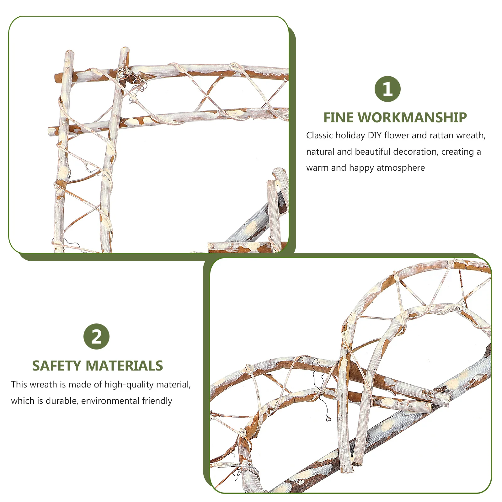 

DIY Heart Shaped Rattan Wreath Unfinished Door Decor Natural Wreath Supplies Natural Rattan Decor Party Supply