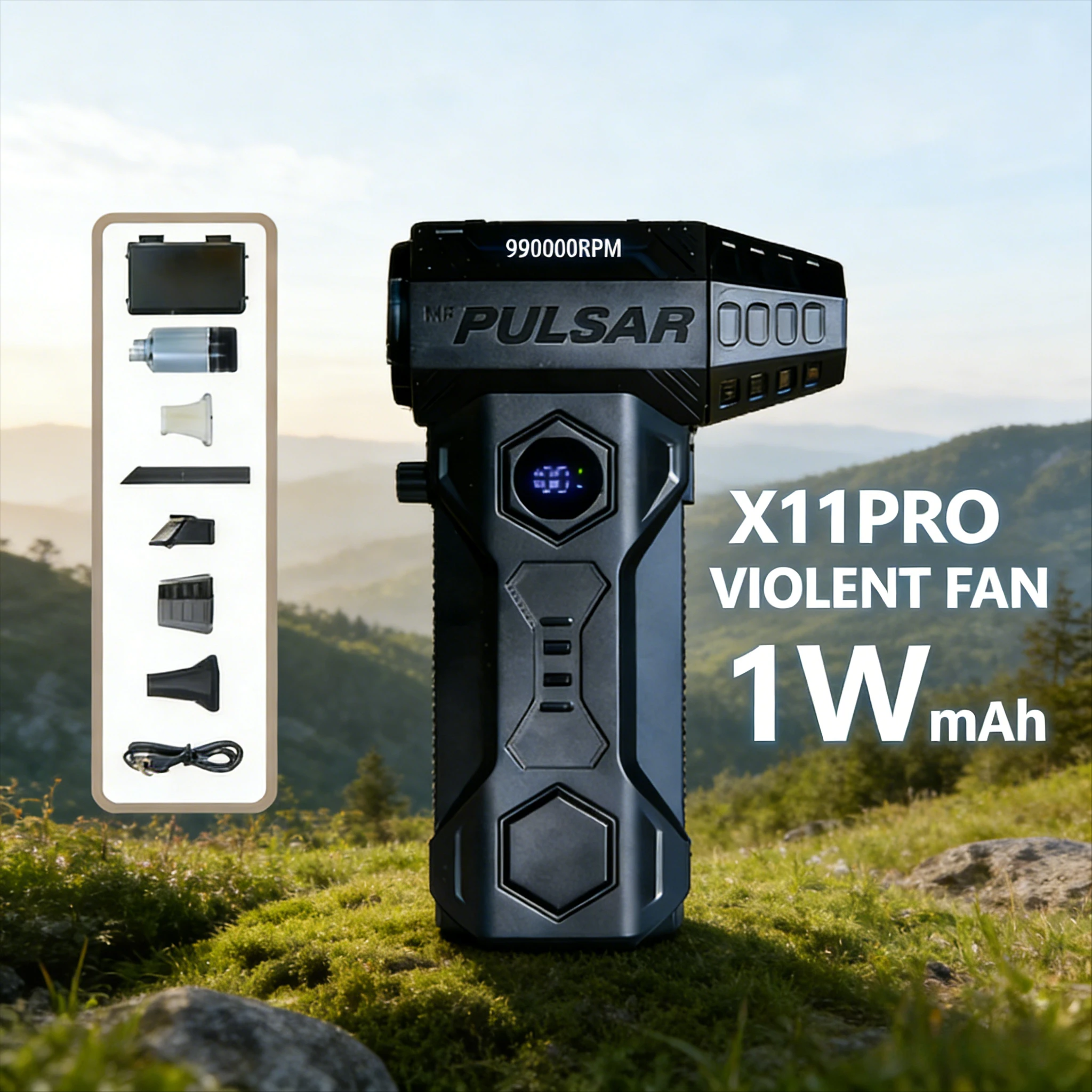 

Бесщеточный вентилятор X11Pro 990000 об/мин | Мини-пылесос для автомобиля 10000 мАч Turbo Jet Vacuum Kit
