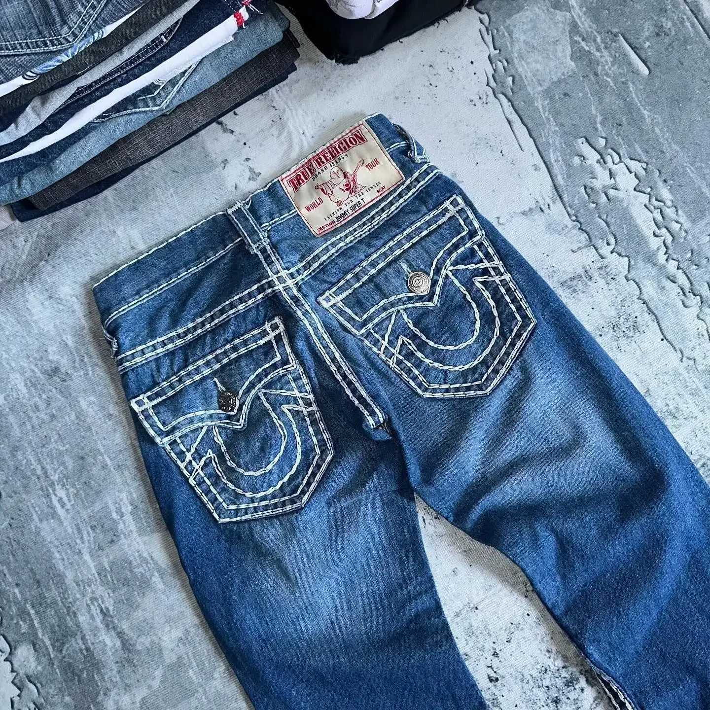 

Y2K Retro Washed Blue Jeans Men's Women's Harajuku Trendy Hip Hop Embroidered Jeans Casual Versatile Straight Leg Loose Pants