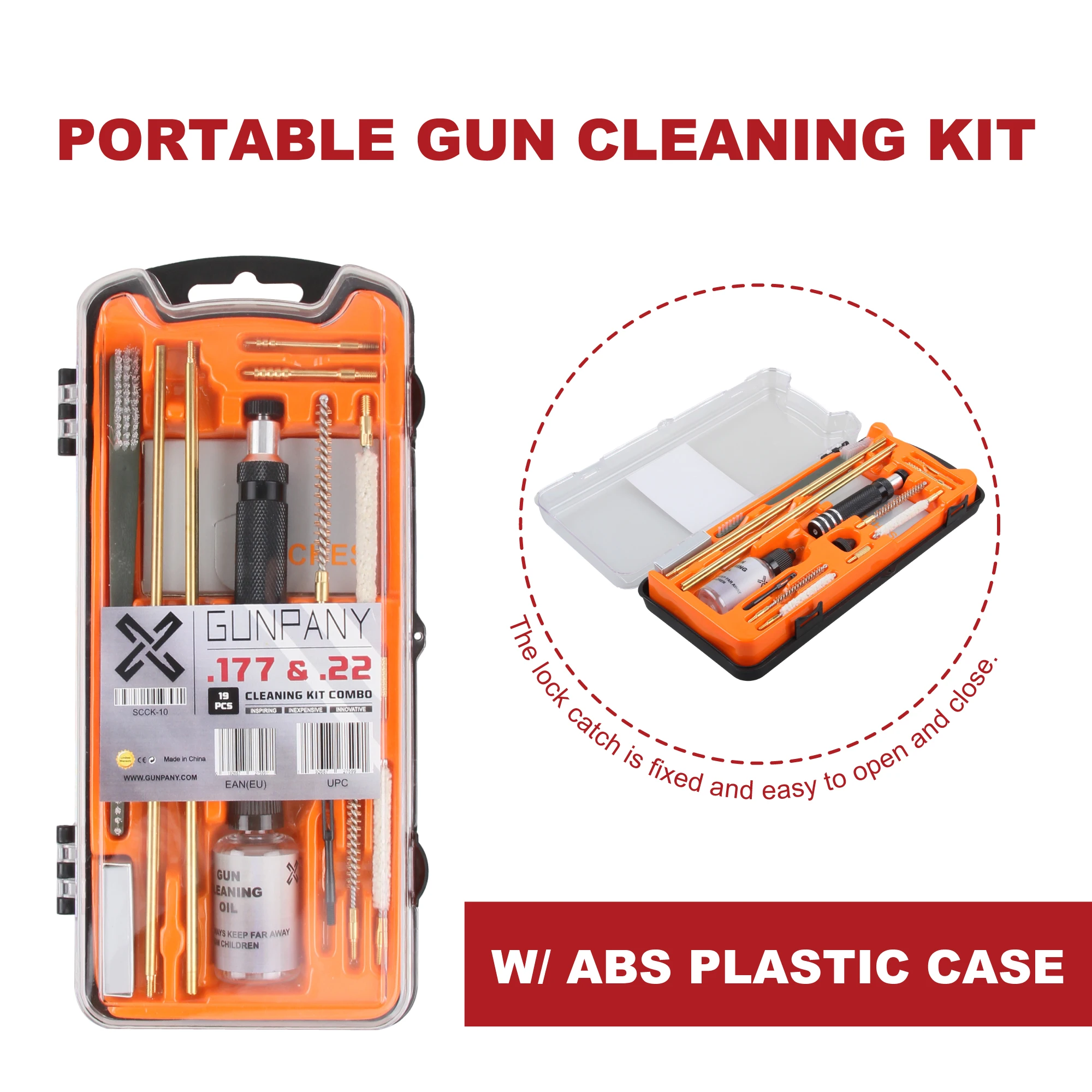 Vector Optics Gun Cleaning Sets Portable Hunting Airgun Cleaning Tool kit Rifle Pistol Calibre Cleaner fit .22,12GA .177 Calibre