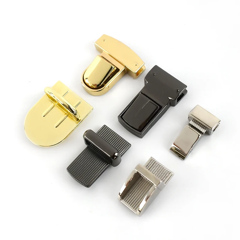 2/5Pcs Metal Lock Buckle Twist Turn Snap Clasp for Women's Bag Purse Replace Repair Buckles DIY Bags Closure Hardware Accessory