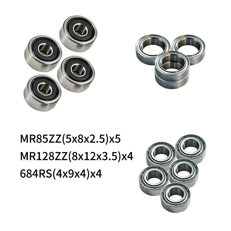13Pcs Sealed Ball Bearing Kit for 1/18 RC Rock Crawler, Portal Gearbox Replacement Bearings