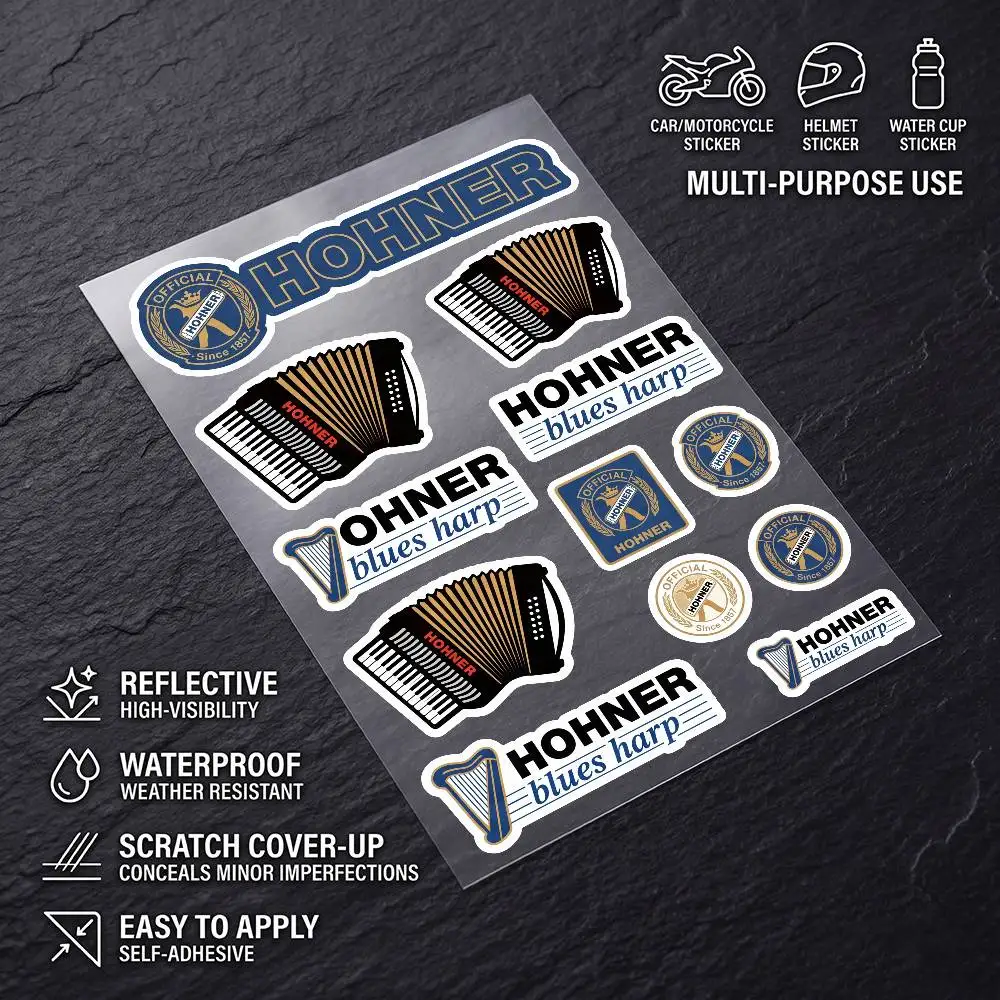 Poster H-oh-n-er High Visibility Reflective Waterproof Decal Scratch Hide Sticker Fit Car Motorcycle Helmet Refrigerator