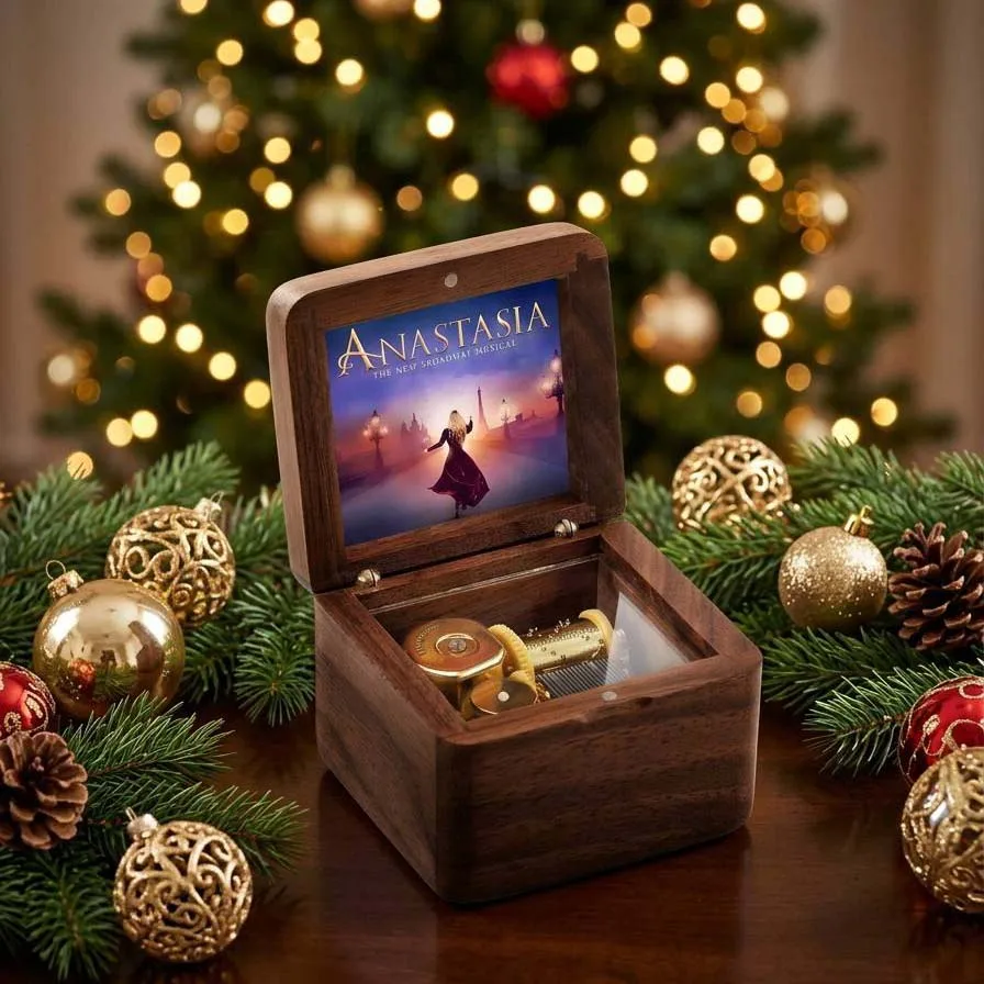 Rosiking Anastasia-Once Upon a December Wooden Vintage Photo Souvenirs For friends Girl Christmas and Children Birthday Gifs