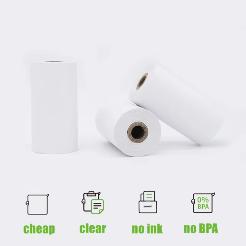 3 Rolls POOOLI Official Label Sticker Paper For L1 L2 L3  For Peripage A6 Paperang Baypage Bluetooth Photo Printer Sticker Maker