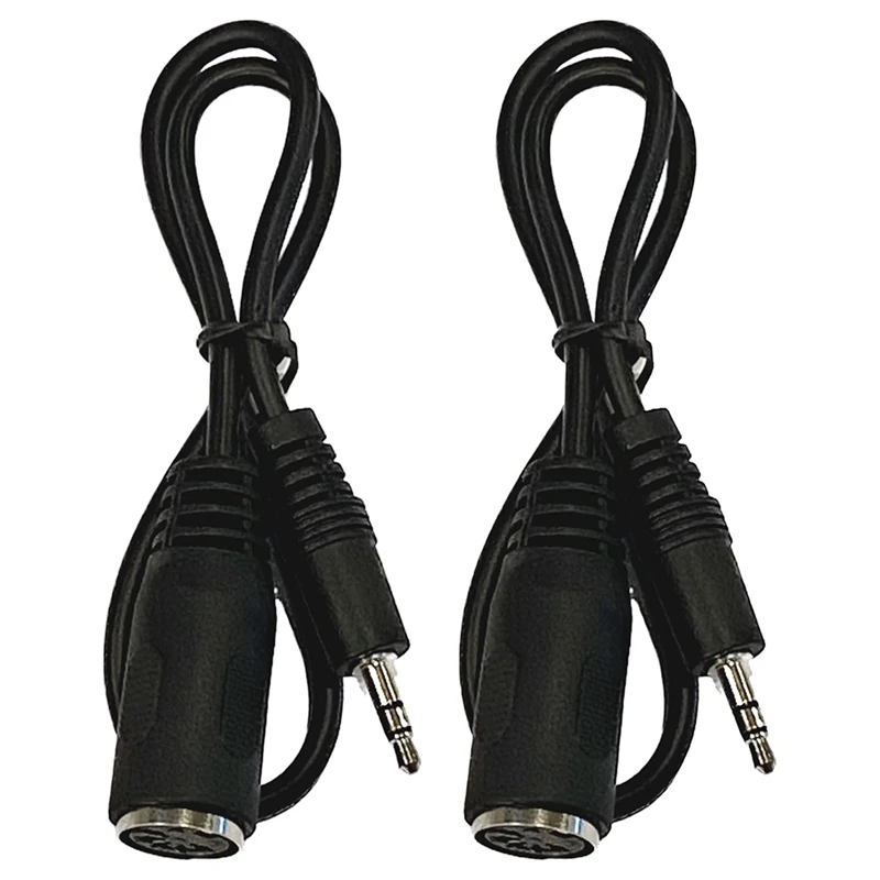 2 Pack Of Type-A MIDI To 3.5Mm Adapter 20 Inch Cable,Audio Line Easy Install Easy To Use