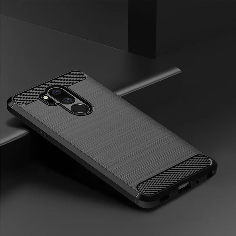 Shockproof Silicone Case for LG G7 Thinq G7 One Carbon Fiber Cases for lg g7+ thinq LG X5 Q9 One Brushed Texture Phone Cover