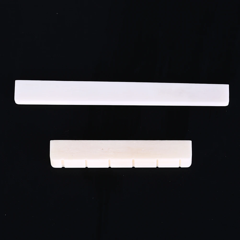 White Guitar Parts 6 String Classical Guitar Bone Bridge And Nut Set