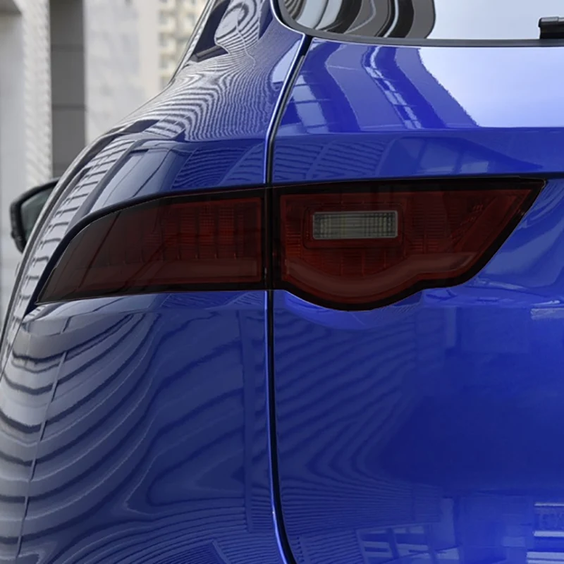 For Jaguar F Pace X761 2017 Rear Headlamp Car Styling Sticker Headlamps TPU Smoked Black taillight Protector Film accessories