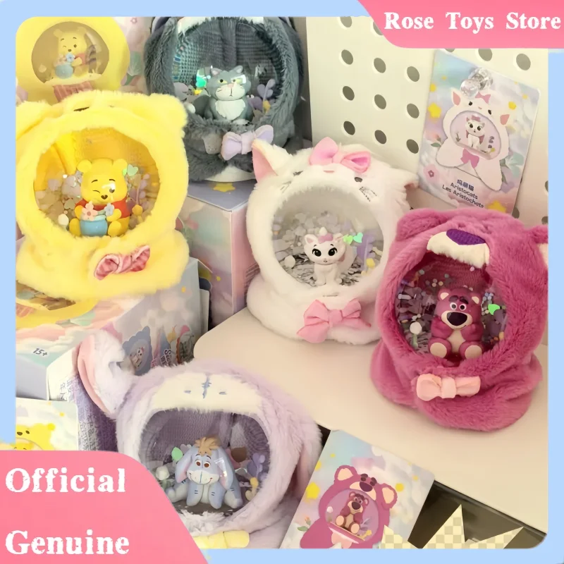 Oryginalna seria pluszowych kryształowych kul Starlight Dots w formie blind boxa, urocze dekoracje do pokoju z Kubusiem Puchatkiem, świecące zabawki idealne na prezent.