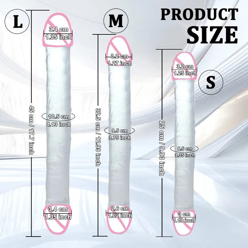 أدوات دسار طويلة مزدوجة الأطراف مثليه واقعية القضيب الإناث الاستمناء وهمية ديك المهبل الشرج الكبار الجنس لعب للنساء الرجال #2